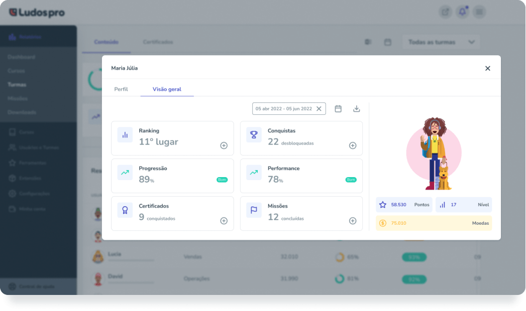 Missões colaborativas na Plataforma Ludos Pro