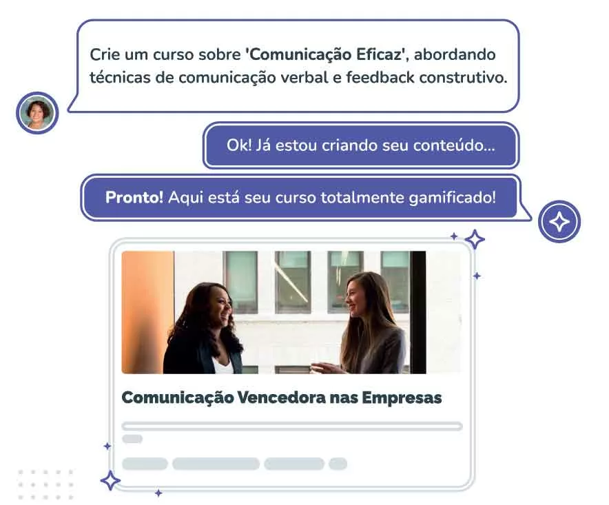 Exemplo de como usar Inteligência Artificial em treinamento corporativo